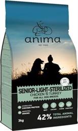 ΤΡΟΦΗ ΣΚΥΛΟΥ SENIOR-LIGHT-STERILISED ΚΟΤΟΠΟΥΛΟ - ΓΑΛΟΠΟΥΛΑ 14KG ANIMA από το PLUS4U