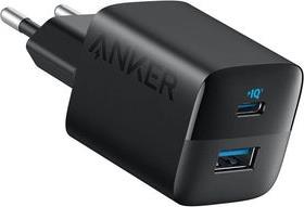 CHARGER 323 33W DUAL PORT USB-C/A BLACK ANKER από το PLUS4U