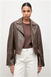 ΔΕΡΜΑΤΙΝO JACKET ΧΡΩΜΑ: ΚΑΦΕ ANSWEAR