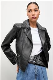 ΔΕΡΜΑΤΙΝO JACKET ΧΡΩΜΑ: ΜΑΥΡΟ ANSWEAR
