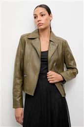 ΔΕΡΜΑΤΙΝO JACKET ΧΡΩΜΑ: ΠΡΑΣΙΝΟ ANSWEAR
