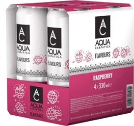 ΑΝΘΡΑΚΟΥΧΟ ΦΥΣΙΚΟ ΜΕΤΑΛΛΙΚΟ ΝΕΡΟ RASBERRY AQUA CARPATICA (4X330 ML)