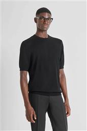 ΑΝΔΡΙΚΗ ΠΛΕΚΤΗ ΜΠΛΟΥΖΑ ΜΕ ΚΟΝΤΟ ΜΑΝΙΚΙ REGULAR FIT - SW01538YA400145 ΜΑΥΡΟ ANTONY MORATO