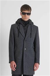 ΑΝΔΡΙΚΟ ΠΑΛΤΟ ΜΕ ΑΦΑΙΡΟΥΜΕΝΗ ΕΠΕΝΔΥΣΗ REGULAR FIT - CO00902FA550121 ΑΝΘΡΑΚΙ ANTONY MORATO