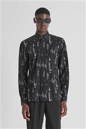 ΑΝΔΡΙΚΟ ΠΟΥΚΑΜΙΣΟ ΜΕ PRINT REGULAR STRAIGHT FIT ''BARCELONA'' - SL00614FA430650 ΜΑΥΡΟ ANTONY MORATO