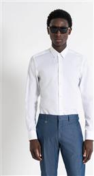 ΑΝΔΡΙΚΟ ΠΟΥΚΑΜΙΣΟ ΜΟΝΟΧΡΩΜΟ “ΝAPOLI” SLIM FIT - SL00628FA400078 ΛΕΥΚΟ ANTONY MORATO