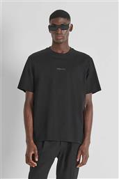 ΑΝΔΡΙΚΟ T-SHIRT ΜΕ ΑΝΑΓΛΥΦΟ LOGO PRINT RELAXED FIT - KS02560FA100240 ΜΑΥΡΟ ANTONY MORATO