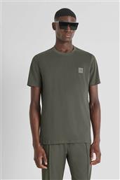 ΑΝΔΡΙΚΟ T-SHIRT ΜΕ ΑΝΑΓΛΥΦΟ LOGO PRINT ΣΤΟ ΣΤΗΘΟΣ REGULAR FIT - KS02579FA100258 ΧΑΚΙ ANTONY MORATO