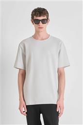 ΑΝΔΡΙΚΟ T-SHIRT ΜΕ ΚΕΝΤΗΜΕΝΟ ΛΟΓΟΤΥΠΟ RELAXED FIT - KS02547FA100263 ΓΚΡΙ ANTONY MORATO