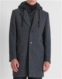 MMCO00902FA550121 MIN OF 4 COAT REGULAR FIT IN WOOL VISCOSE BLEND FABRIC WITH DETACHABLE PART IN TECHNO FABRIC WITH ECOPADDING ΠΑΛΤΟ ΑΝΔΡΙΚΟ ANTONY MORATO