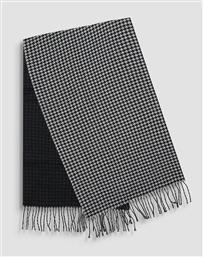 MMSC00383AF040001 BOX OF 6 SCARF WOVEN DOUBLE FACE IN JAQUARD PIEDEPOULE MOTIF AND BLACK PLAIN BACKSIDE ΚΑΣΚΟΛ ΑΝΔΡΙΚΟ ANTONY MORATO