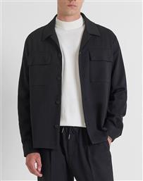 MMSL00776FA600260 MIN OF 6 SHIRT REGULAR FIT IN STRETCH VISCOSE BLEND FABRIC TWILL CONSTRUCTION WITH LOGOED METAL BADGE ΜΠΛΟΥΖΑ ΑΝΔΡΙΚΟ ANTONY MORATO