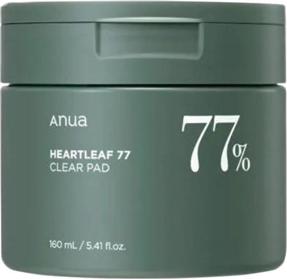 HEARTLEAF 77 CLEAR PADS ΚΑΘΑΡΙΣΜΟΥ ΠΡΟΣΩΠΟΥ ΜΕ 77% ΚΑΤΑΠΡΑΥΝΤΙΚΟ ΤΟΝΩΤΙΚΟ HEARTLEAF 160ML ANUA