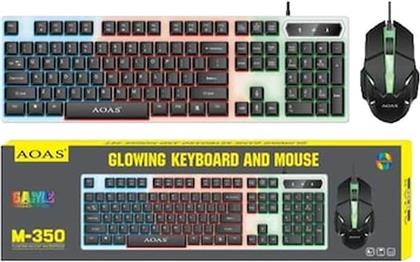 ΣΕΤ GAMING ΠΛΗΚΤΡΟΛΟΓΙΟ ΜΕ RGB ΦΩΤΙΣΜΟ ΠΟΝΤΙΚΙ M-350 (US) AOAS