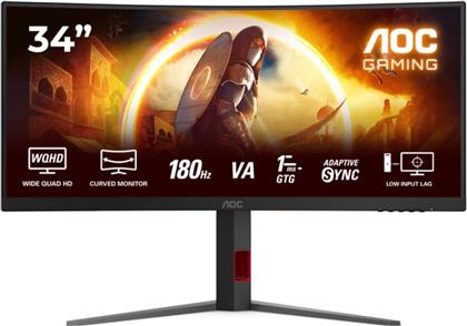 CU34G4 GAMING MONITOR 34 WQHD VA CURVED 180HZ 1MS AOC