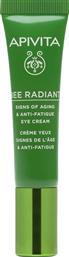 BEE RADIANT EYE CREAM 15ML,ΚΡΕΜΑ ΜΑΤΙΩΝ ΓΙΑ ΣΗΜΑΔΙΑ ΓΗΡΑΝΣΗΣ & ΞΕΚΟΥΡΑΣΤΗ ΟΨΗ APIVITA