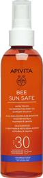 BEE SUN SAFE SATIN TOUCH TAN PERFECTING BODY OIL WITH SUNFLOWER & CARROT SPF30, 200ML APIVITA από το PHARM24