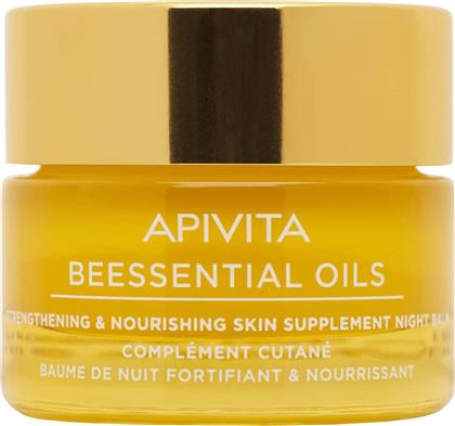 BEESSENTIAL OILS STRENGTHENING & NOURISHING SKIN SUPPLEMENT NIGHT BALM ΒΑΛΣΑΜΟ ΠΡΟΣΩΠΟΥ ΝΥΧΤΑΣ ΓΙΑ ΕΝΔΥΝΑΜΩΣΗ - ΘΡΕΨΗ ΜΕ ΑΙΘΕΡΙΑ ΕΛΑΙΑ ΕΣΠΕΡΙΔΟΕΙΔΩΝ & ΜΕΛΙΣΣΟΚΕΡΙ 15ML APIVITA από το PHARM24