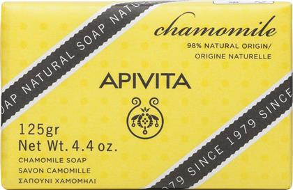 NATURAL SOAP WITH CHAMOMILE ΚΑΤΑΠΡΥΝΤΙΚΟ ΦΥΤΙΚΟ ΣΑΠΟΥΝΙ ΓΙΑ ΕΥΑΙΣΘΗΤΕΣ ΕΠΙΔΕΡΜΙΔΕΣ ΜΕ ΧΑΜΟΜΗΛΙ 125G APIVITA