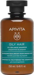 OILY HAIR OIL BALANCE SHAMPOO ΣΑΜΠΟΥΑΝ ΓΙΑ ΤΗ ΡΥΘΜΙΣΗ ΤΗΣ ΛΙΠΑΡΟΤΗΤΑΣ ΜΕ ΜΕΝΤΑ & ΠΡΟΠΟΛΗ 250ML APIVITA