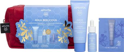 PROMO AQUA BEELICIOUS OIL-FREE HYDRATING RICH TEXTURE GEL-CREAM 40ML & REFRESHING HYDRATING FACE BOOSTER 10ML & ΔΩΡΟ COOLING HYDRATING EYE GEL 1,5ML & ΝΕΣΕΣΕΡ 1 ΤΕΜΑΧΙΟ APIVITA