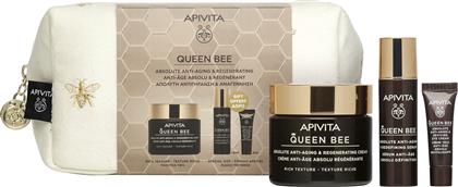 PROMO QUEEN BEE ABSOLUTE ANTI-AGING & REGENERATING CREAM RICH TEXTURE 50ML & REDEFINING SERUM 10ML & ΔΩΡΟ REVIVING EYE CREAM 2ML & ΝΕΣΕΣΕΡ 1 ΤΕΜΑΧΙΟ APIVITA