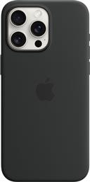 IPHONE 15 PRO MAX SILICONE CASE WITH MAGSAFE BLACK ΘΗΚΗ ΚΙΝΗΤΟΥ APPLE