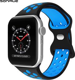 ΛΟΥΡΑΚΙ ΣΙΛΙΚΟΝΗΣ ΓΙΑ WATCH 41MM - ΜΑΥΡΟ / ΜΠΛΕ APPLE