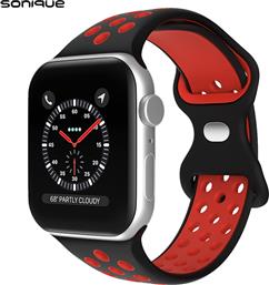 ΛΟΥΡΑΚΙ ΣΙΛΙΚΟΝΗΣ ΓΙΑ WATCH 41MM - ΜΑΥΡΟ / ΚΟΚΚΙΝΟ APPLE