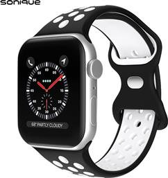 ΛΟΥΡΑΚΙ ΣΙΛΙΚΟΝΗΣ ΓΙΑ WATCH 41MM - ΜΑΥΡΟ / ΛΕΥΚΟ APPLE