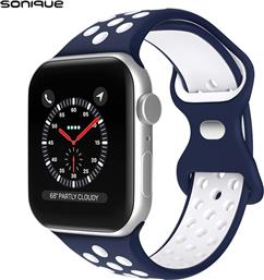 ΛΟΥΡΑΚΙ ΣΙΛΙΚΟΝΗΣ ΓΙΑ WATCH 49MM - ΜΠΛΕ ΣΚΟΥΡΟ / ΛΕΥΚΟ APPLE