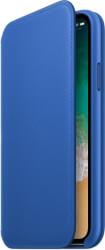 MRGE2 IPHONE X / XS LEATHER FOLIO BOOK CASE ELECTRIC BLUE APPLE