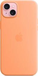 SILICONE CASE WITH MAGSAFE FOR IPHONE 15 PLUS ORANGE SORBET MT173 APPLE