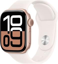 WATCH SERIES 10 GPS 42MM ROSE GOLD ALUMINIUM CASE WITH LIGHT BLUSH SPORT BAND - M/L APPLE