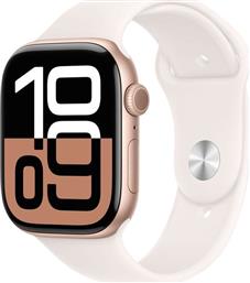 WATCH SERIES 10 GPS 46MM ROSE GOLD ALUMINIUM CASE WITH LIGHT BLUSH SPORT BAND - M/L APPLE