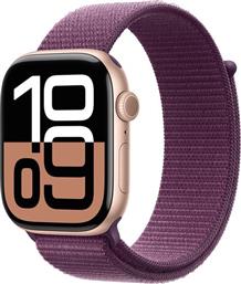 WATCH SERIES 10 GPS + CELLULAR 46MM ROSE GOLD ALUMINIUM CASE WITH PLUM SPORT LOOP SMARTWATCH APPLE