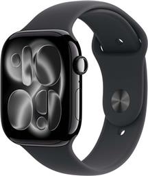 WATCH SERIES 11 GPS + CELLULAR 42MM JET BLACK ALUMINIUM CASE ΜΕ BLACK SPORT BAND - M/L SMARTWATCH APPLE
