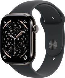 WATCH SERIES 11 GPS + CELLULAR 42MM SLATE TITANIUM CASE ΜΕ BLACK SPORT BAND - M/L SMARTWATCH APPLE