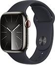 WATCH SERIES 9 MRJ93 41MM SILVER STAINLESS STEEL CASE WITH MIDNIGHT SPORT BAND M/L CELLULAR APPLE
