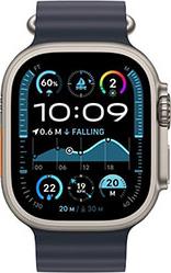 WATCH ULTRA 2 49MM TITANIUM CASE MX4D3 WITH NAVY OCEAN BAND APPLE