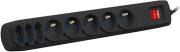 ARC8 3M 5X FRENCH OUTLETS 3X EUROPLUG OUTLETS SURGE PROTECTOR ΜΕ ΔΙΑΚΟΠΤΗ BLACK ARMAC
