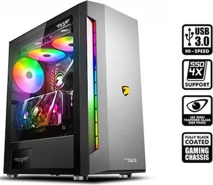 ATX GAMING PC CASE WITH RGB LIGHT TESSARAXX CORE 11 BLACK ARMAGGEDDON