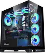 E-ATX RGB TRANSPARENT FISH TANK GAMING CASE AQUARON XTREME BLACK AQUARON-XTREME-B ARMAGGEDDON