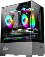 RGB M-ATX DUAL CHAMBER GAMING CASE AQUARON DUPLEX ONE BLACK AQUARON-DUPLEX1-B ARMAGGEDDON