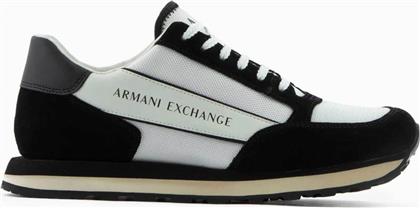 ΑΝΔΡΙΚΑ SUEDE SNEAKERS ΜΕ ΛΟΓΟΤΥΠΟ - XUX083XV263 ΛΕΥΚΟ ARMANI EXCHANGE