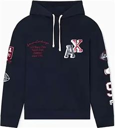 ΑΝΔΡΙΚΗ ΜΠΛΟΥΖΑ ΦΟΥΤΕΡ ΜΕ ΛΟΓΟΤΥΠΟ ΚΑΙ ΚΟΥΚΟΥΛΑ - XM000749AF12656 ΣΚΟΥΡΟ ΜΠΛΕ ARMANI EXCHANGE