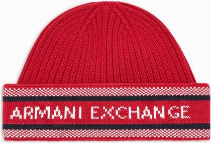 ΑΝΔΡΙΚΟ ΠΛΕΚΤΟΣ ΣΚΟΥΦΟΣ RIBBED ΜΕ ΛΟΓΟΤΥΠΟ - XM001551AF13776 ΚΟΚΚΙΝΟ ARMANI EXCHANGE