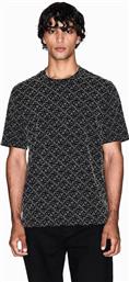 ΑΝΔΡΙΚΟ T-SHIRT ΜΕ ALL-OVER MONOGRAM PATTERN REGULAR FIT - XM001897AF10356 ΜΑΥΡΟ ARMANI EXCHANGE