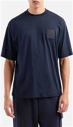 ΑΝΔΡΙΚΟ T-SHIRT ΜΕ LOGO PATCH - 6DZTJGZJ8EZ ΜΠΛΕ ΣΚΟΥΡΟ ARMANI EXCHANGE