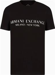 ΑΝΔΡΙΚΟ T-SHIRT ΜΕ LOGO PRINT REGULAR FIT - 8NZT72Z8H4Z ΜΑΥΡΟ ARMANI EXCHANGE